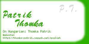 patrik thomka business card